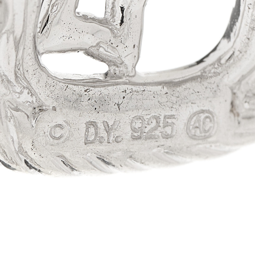 David Yurman Sterling Silver Diamond Quatrefoil Cuff Bracelet 3 of 3