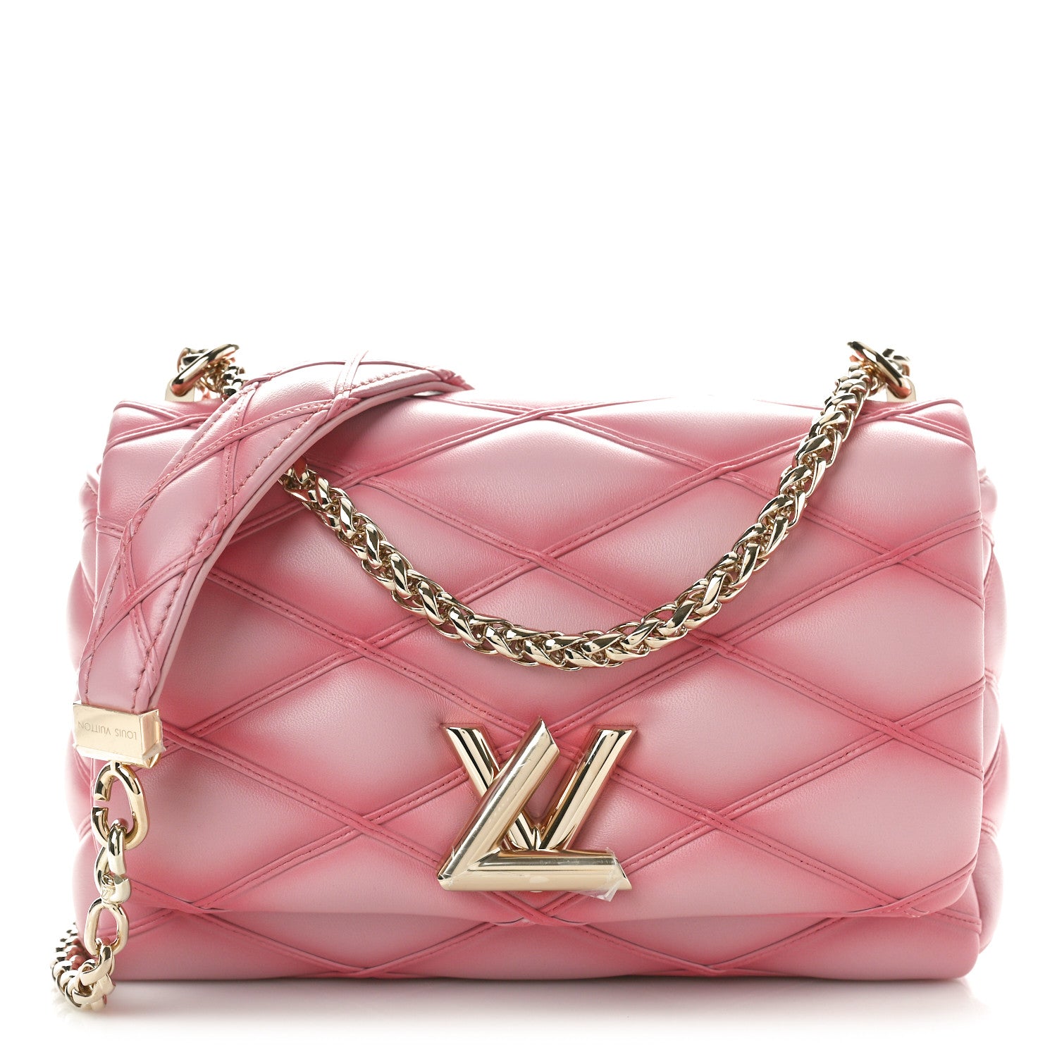 Louis Vuitton Lambskin Malletage Top Handle GO-14 MM Raspberry 1 of 10