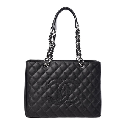 Chanel Caviar Quilted Grand Shopping Tote GST Black 1 of 12