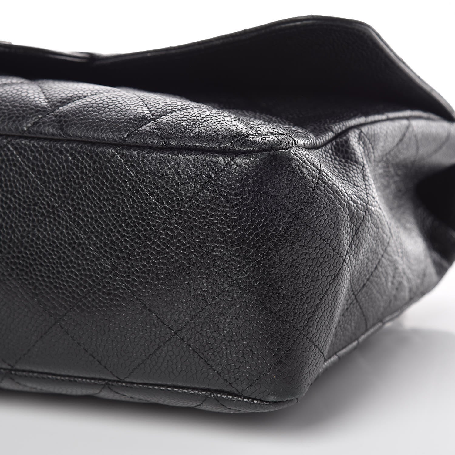 Chanel Caviar Quilted Jumbo Single Flap Black 16 of 23