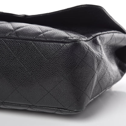 Chanel Caviar Quilted Jumbo Single Flap Black 16 of 23