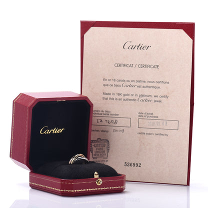 Cartier 18K Pink Yellow White Gold Classic Trinity Ring 51 5.75 5 of 5
