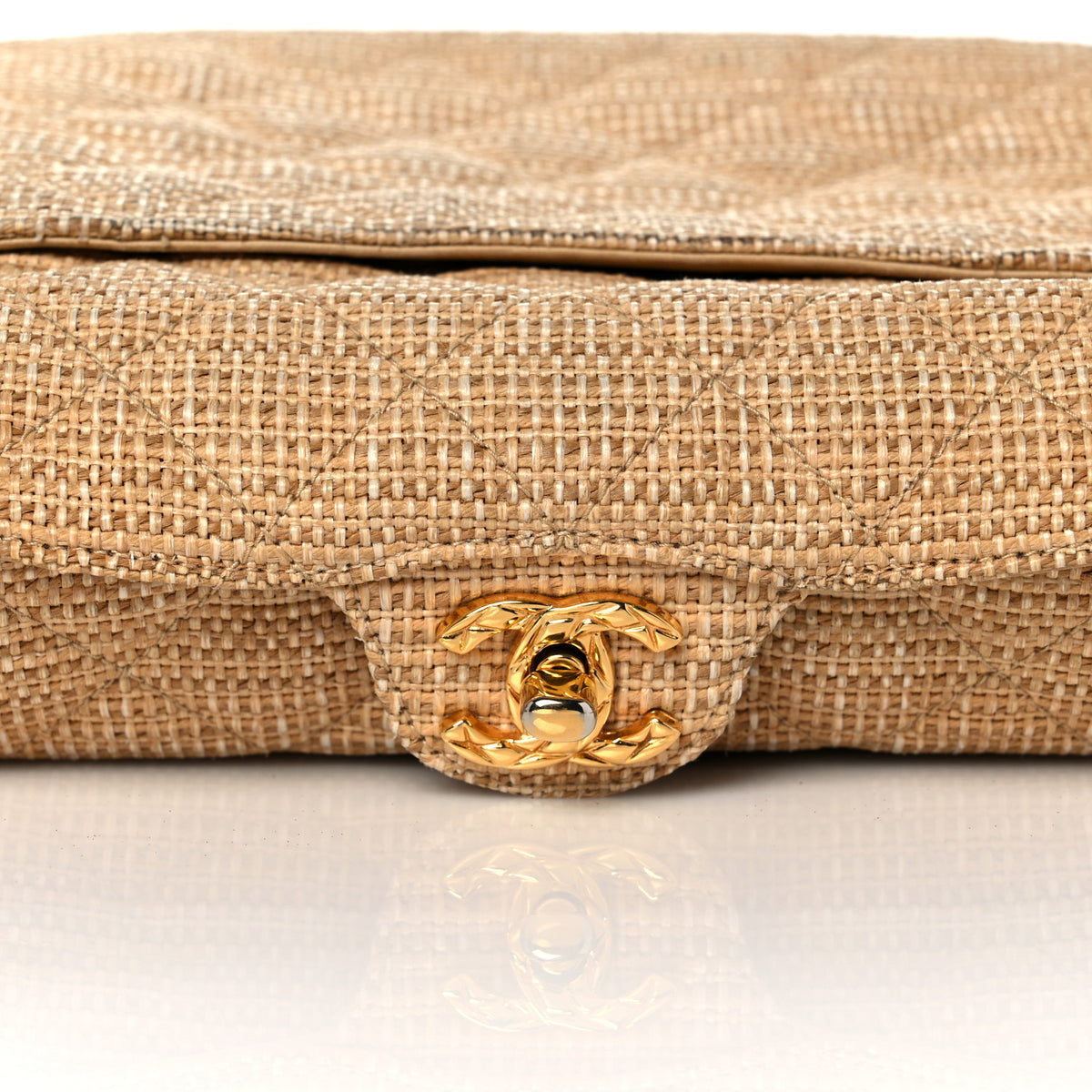 Straw Raffia Shoulder Bag Beige