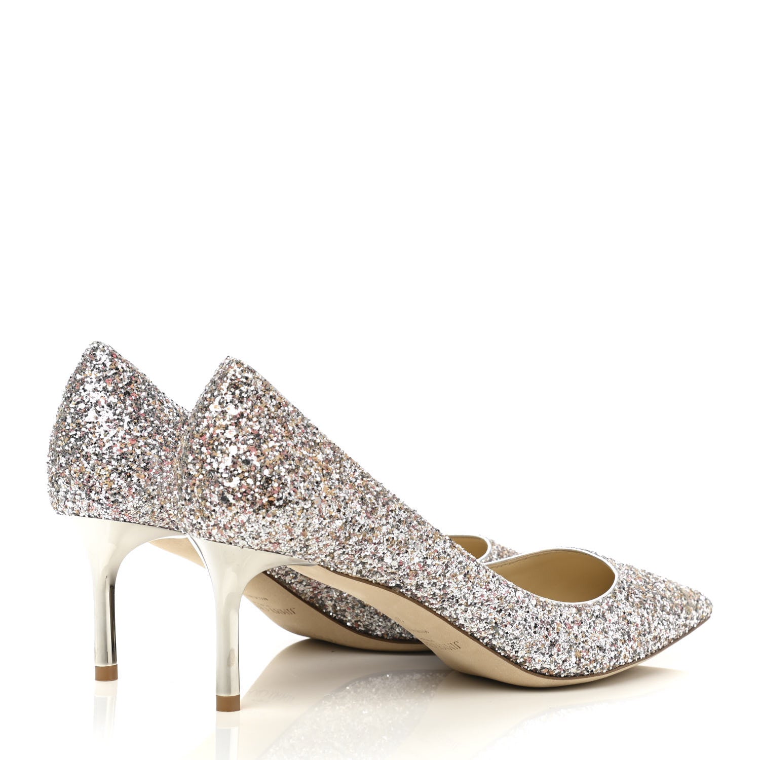 Jimmy Choo Speckled Glitter Pointy Toe Romy 60 Pumps 38 Viola Mix 4 of 9