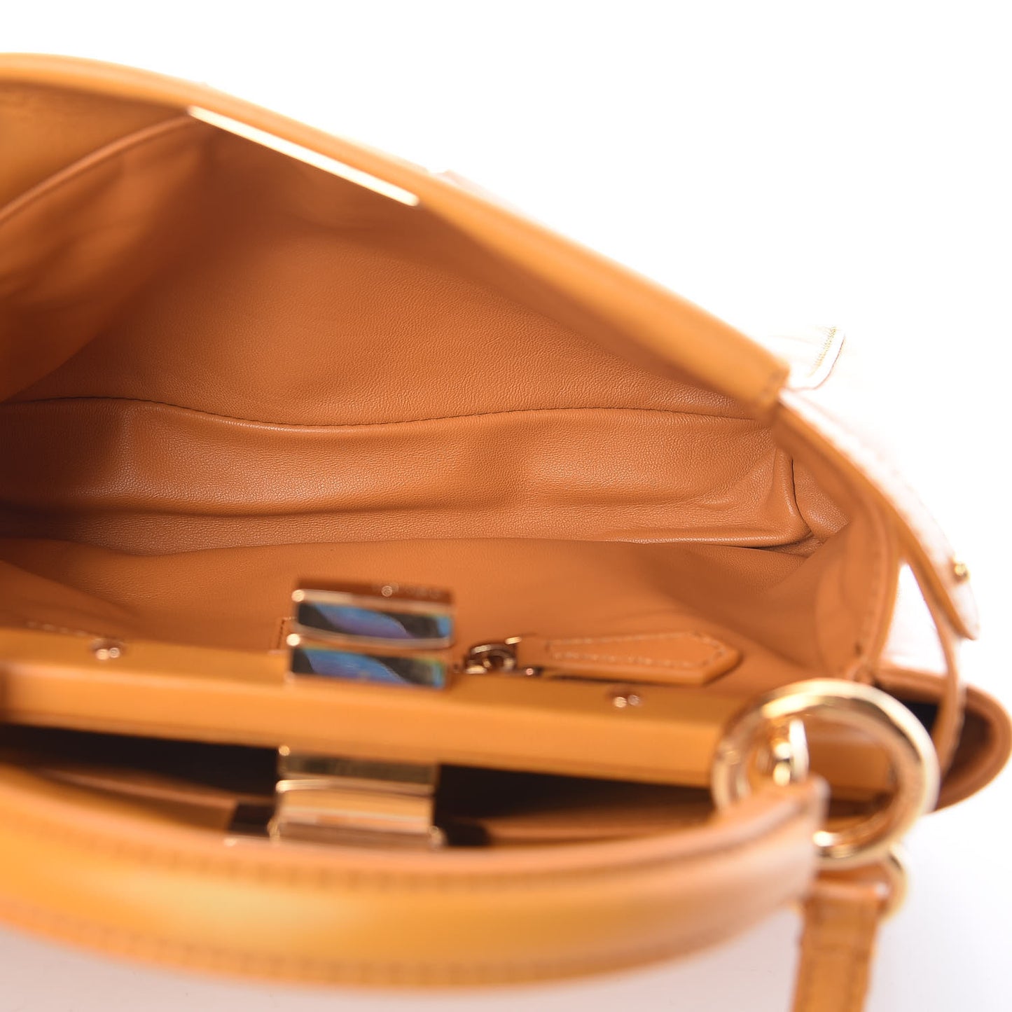 Nappa Mini Peekaboo Iconic Satchel Giallo Syrup