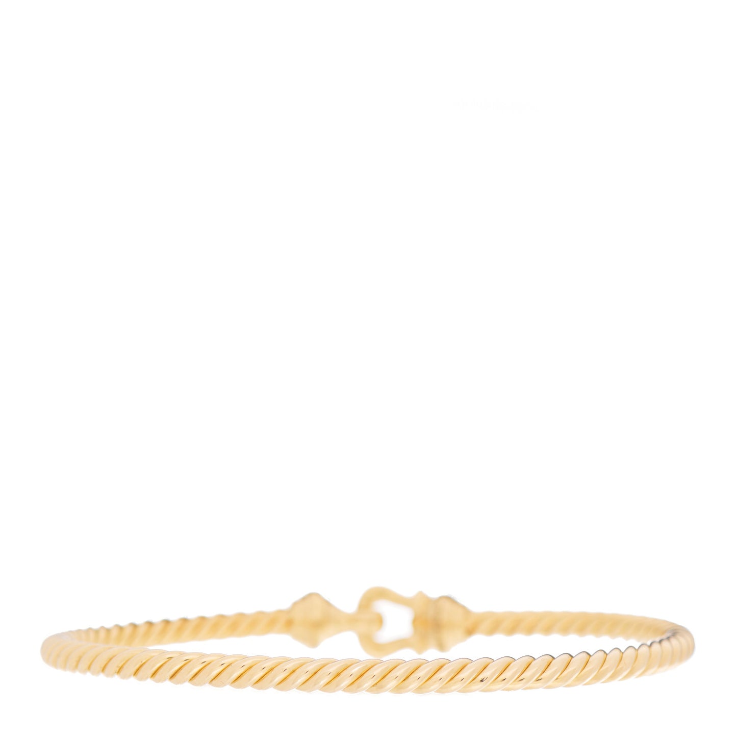 18K Yellow Gold Diamond 3.5mm Cable Buckle Bracelet