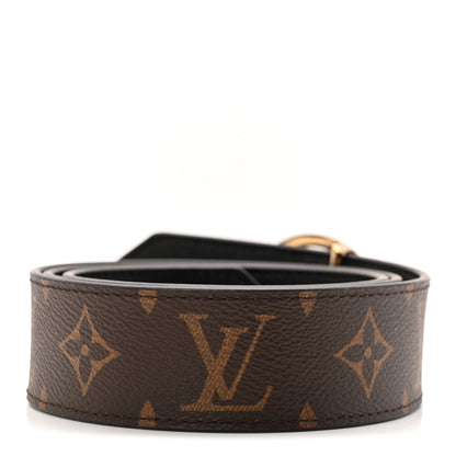 Louis Vuitton Monogram Calfskin 35mm LV Circle Reversible Belt 80 32 Black 2 of 4