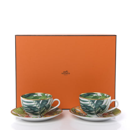 Hermes Porcelain Passifolia Tea Cup And Saucer Set Of 2 10 of 10