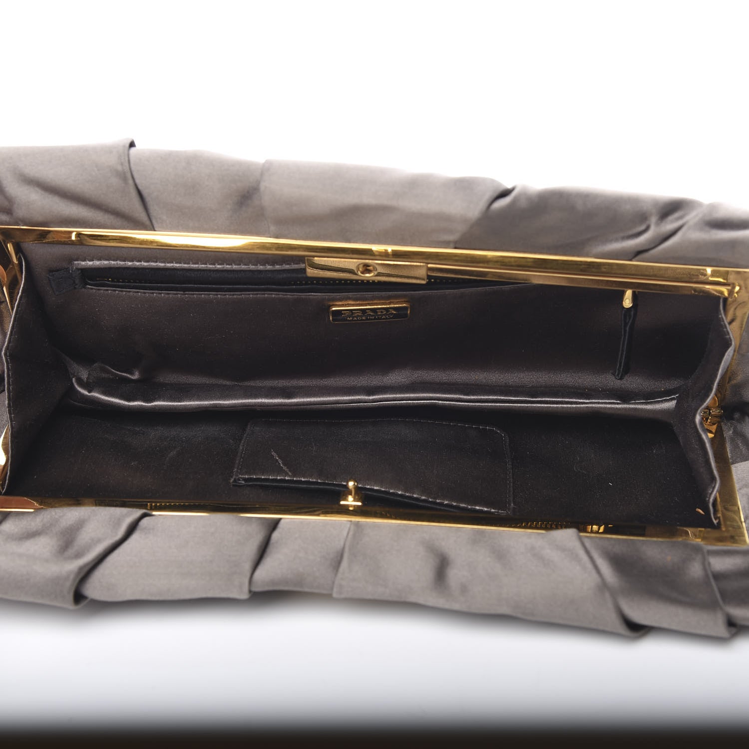 Prada Satin Clutch Fumo 5 of 10