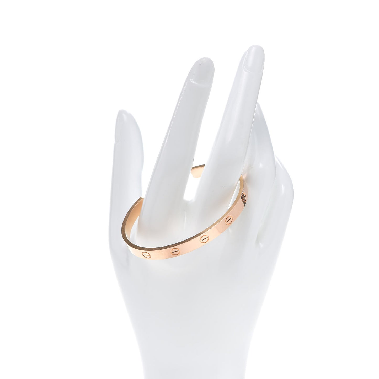 18K Yellow Gold LOVE Cuff Bracelet 17