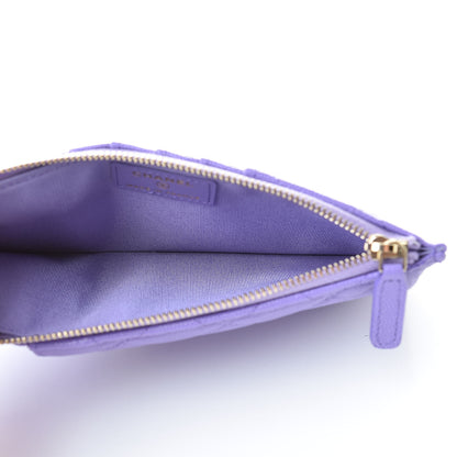 Chanel Caviar Quilted Classic Flat Wallet Pouch Purple 5 of 8