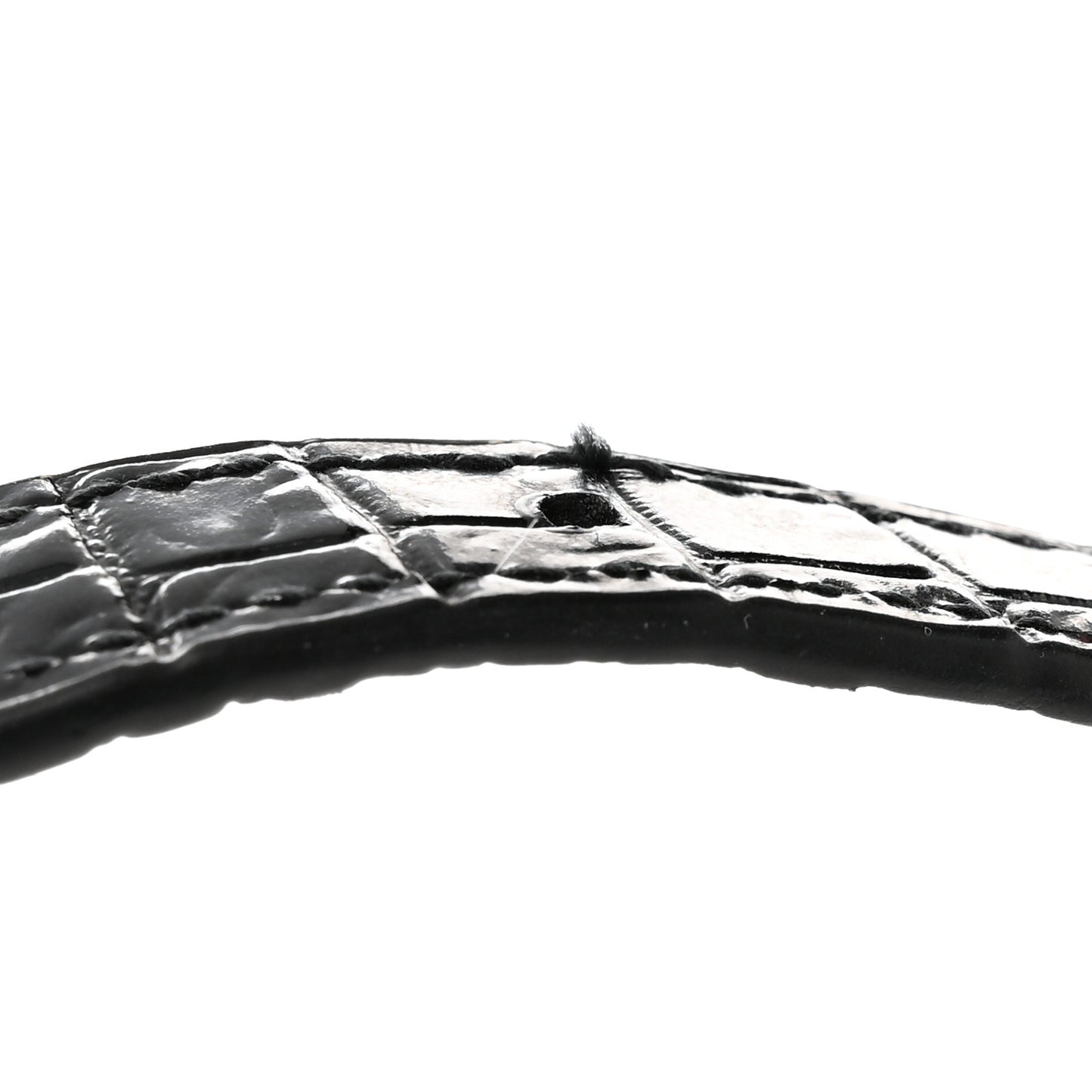Calfskin Crocodile Embossed Nano Sac De Jour Black