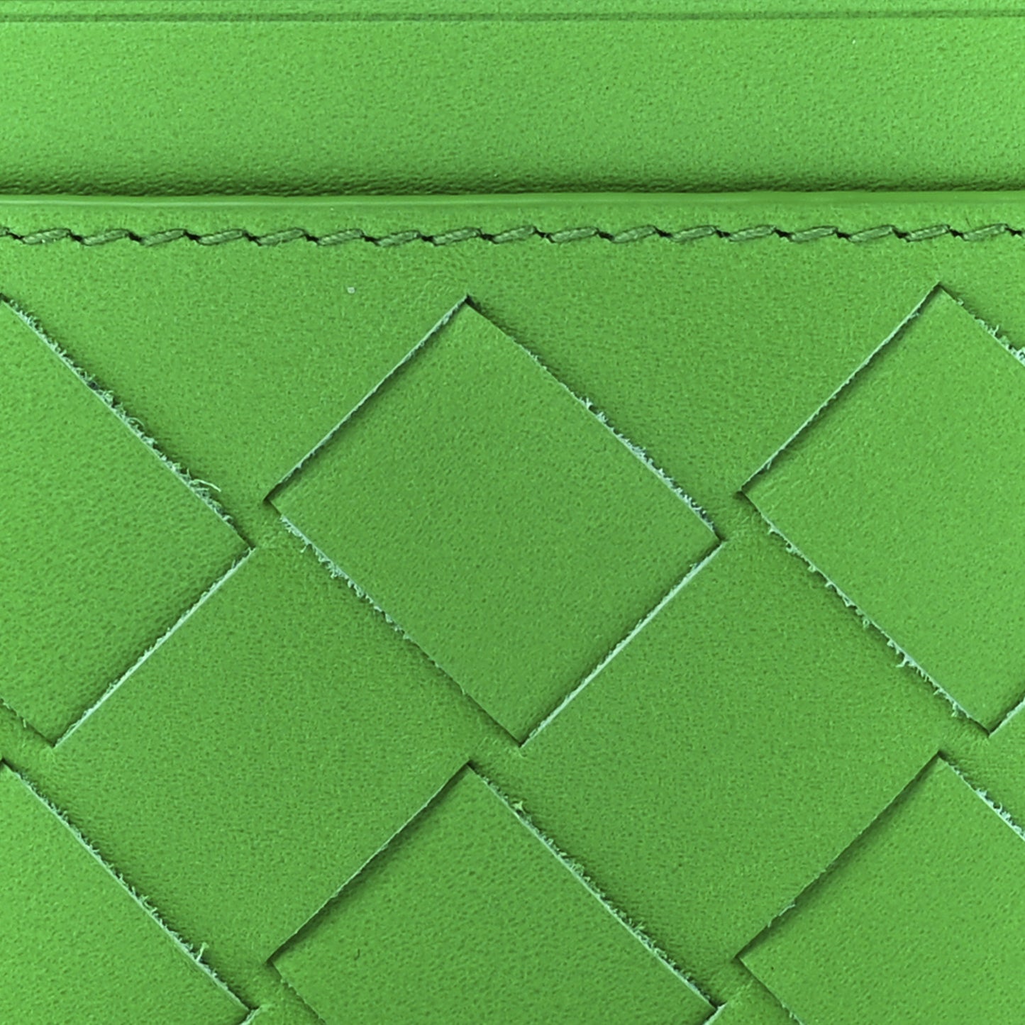 Nappa Intrecciato Card Case Parakeet