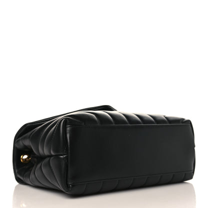 Saint Laurent Calfskin Y Quilted Monogram Small Loulou Chain Satchel Black 4 of 10