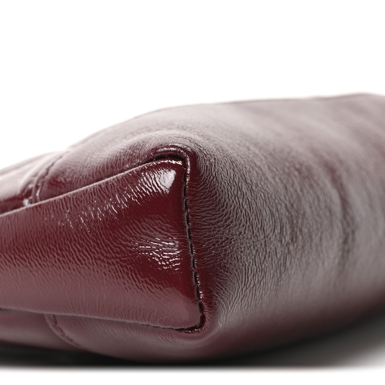 Chanel Shiny Crumpled Calfskin Quilted Nano 31 Shopping Bag Burgundy 8 of 9