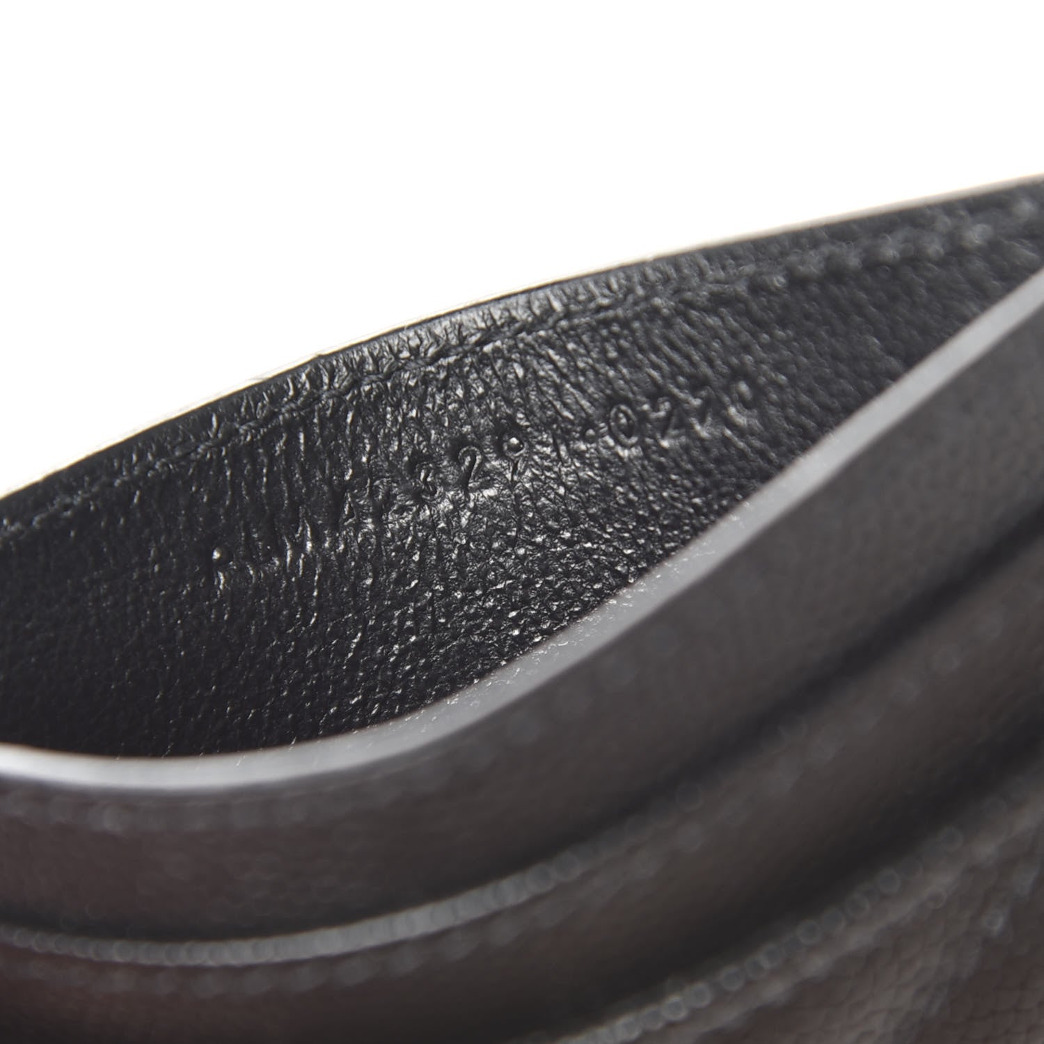 Saint Laurent Grain De Poudre Matelasse Chevron Monogram Credit Card Case Black 7 of 9