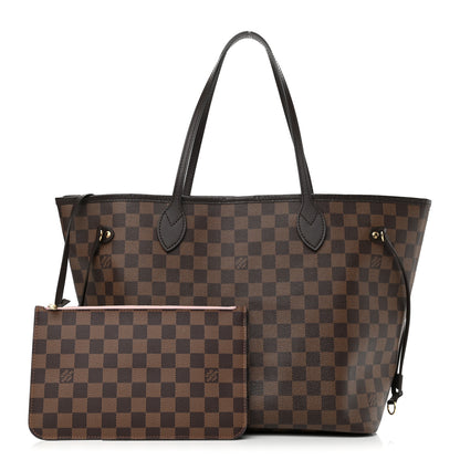 Louis Vuitton Damier Ebene Neo Neverfull MM Rose Ballerine 1 of 13