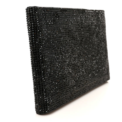 Judith Leiber Satin Crystal Oui Oui Pouch Silver Jet Multicolor 3 of 9