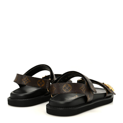 Louis Vuitton Monogram LV Sunset Comfort Flat Sandals 40 Cacao Brown 5 of 10
