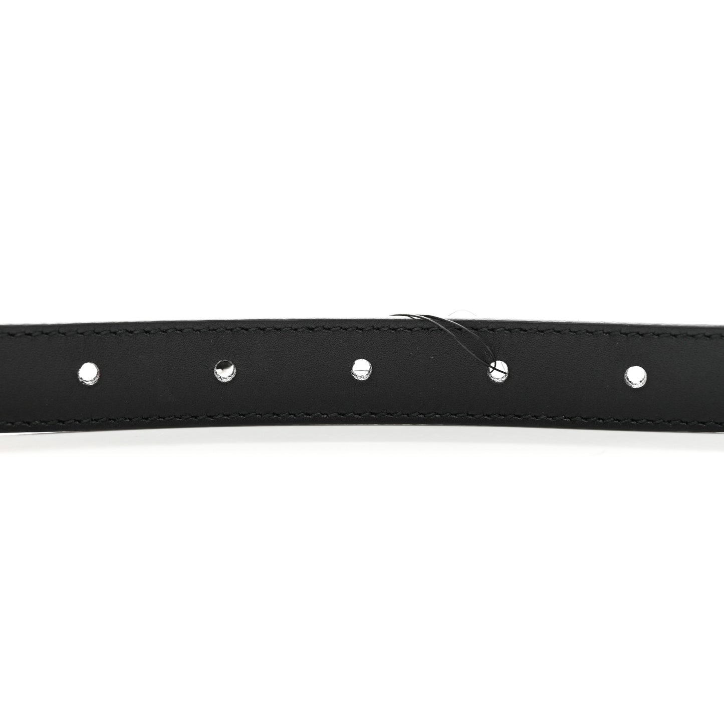 Calfskin Pearl Double G 20mm Belt 95 38 Black Cream