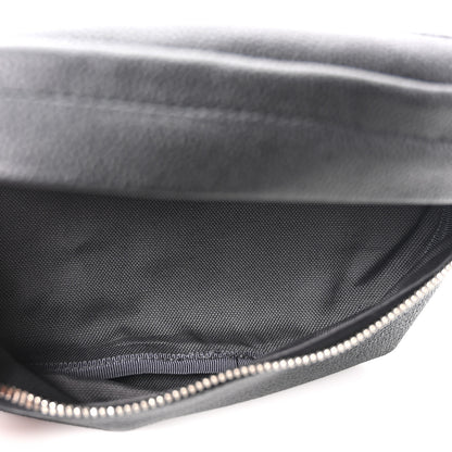 Gucci Grained Calfskin Embossed GG Monogram Belt Bag 100 40 Black 5 of 11