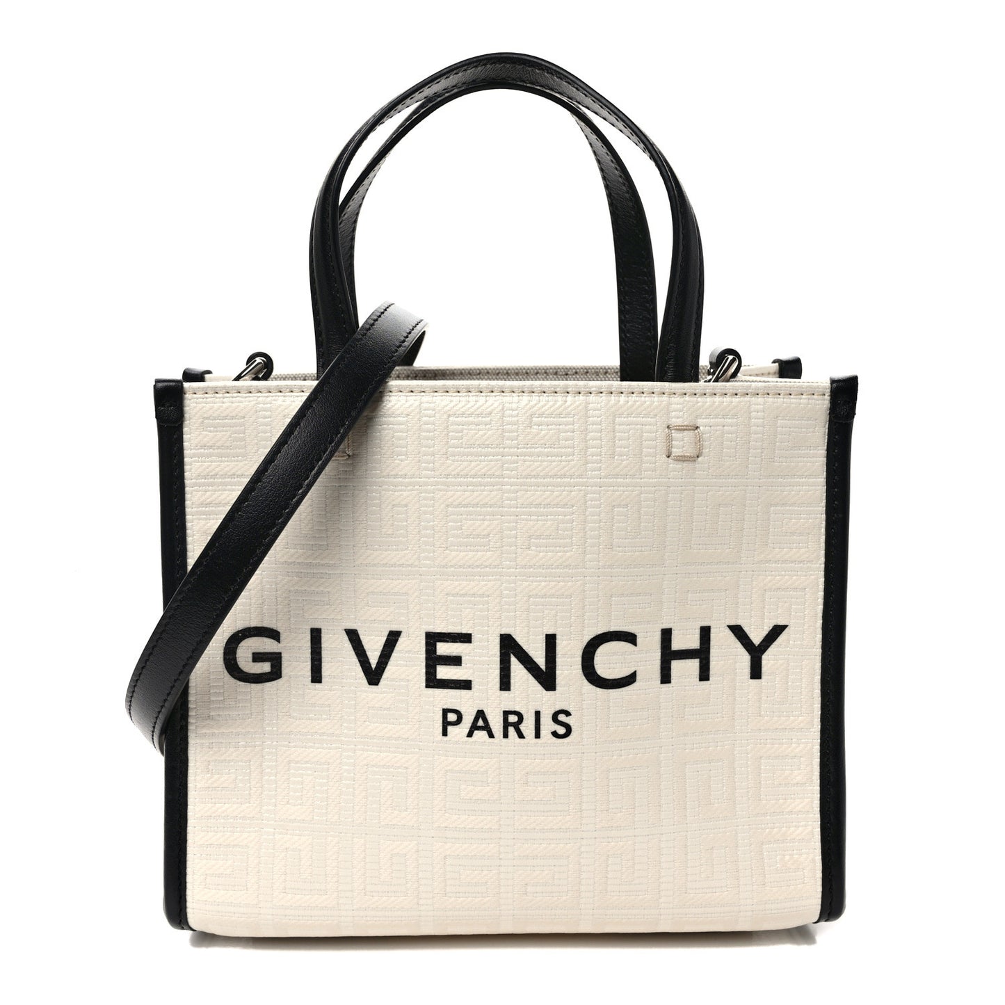 Canvas Mini G-Tote White Black