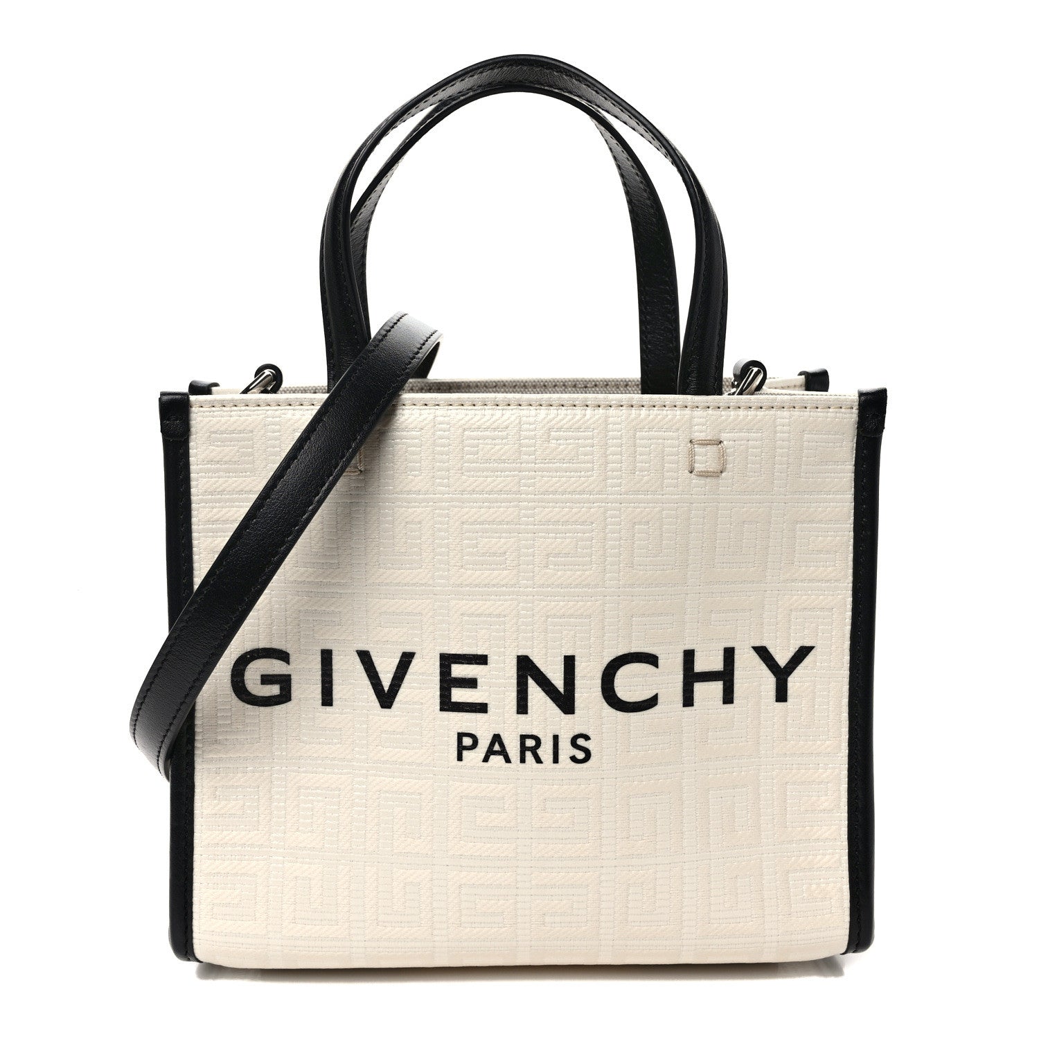 Givenchy Canvas Mini G-Tote White Black 1 of 8