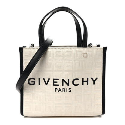 Givenchy Canvas Mini G-Tote White Black 1 of 8