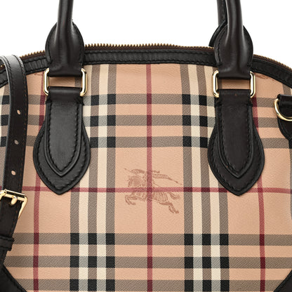 Burberry Haymarket Check Small Orchard Bowling Bag Chocolate 8 of 15