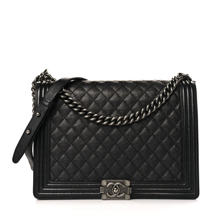 Chanel Calfskin Quilted Large Boy Flap Black 1 of 9