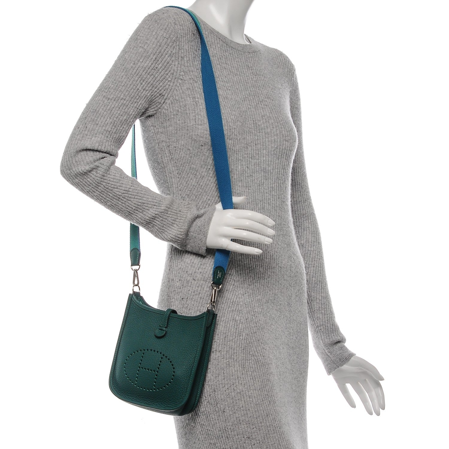 Hermes Taurillon Clemence Evelyne III TPM Malachite 2 of 8