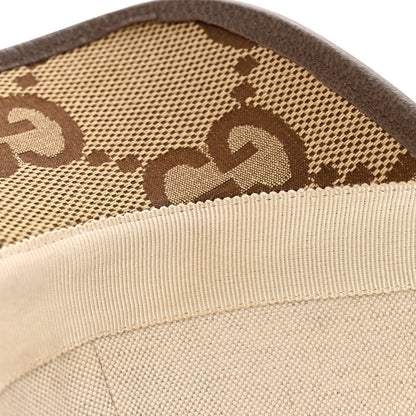 Gucci Monogram Jumbo GG Baseball Hat L 58 Camel Ebony 11 of 14