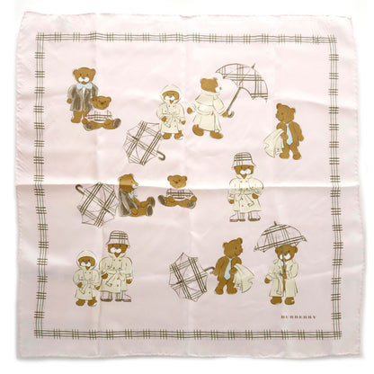 Burberry Silk Nova Check Teddy Bear Scarf Pink 1 of 8