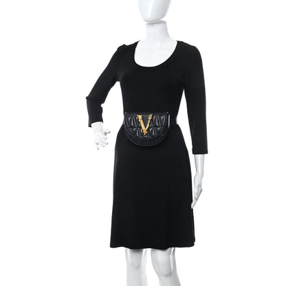 Versace Nappa Quilted Virtus Belt Bag Black 2 of 9