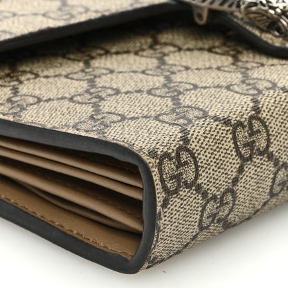 Gucci GG Supreme Monogram Mini Dionysus Chain Wallet Beige Taupe 8 of 9