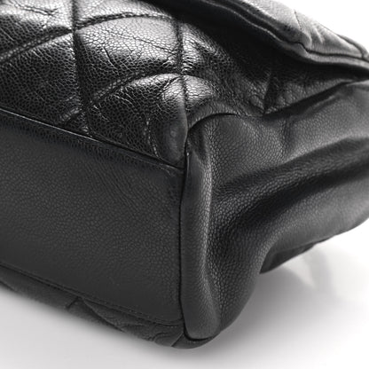 Chanel Glazed Caviar Medium Nature Flap Bag Black 9 of 9