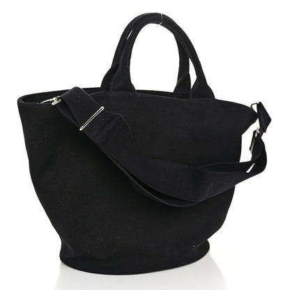 Prada Canapa Small Shopping Tote Black 4 of 11