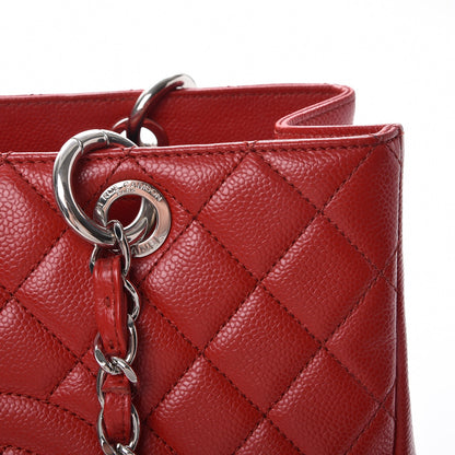 Chanel Caviar Quilted Grand Shopping Tote GST Red 14 of 18