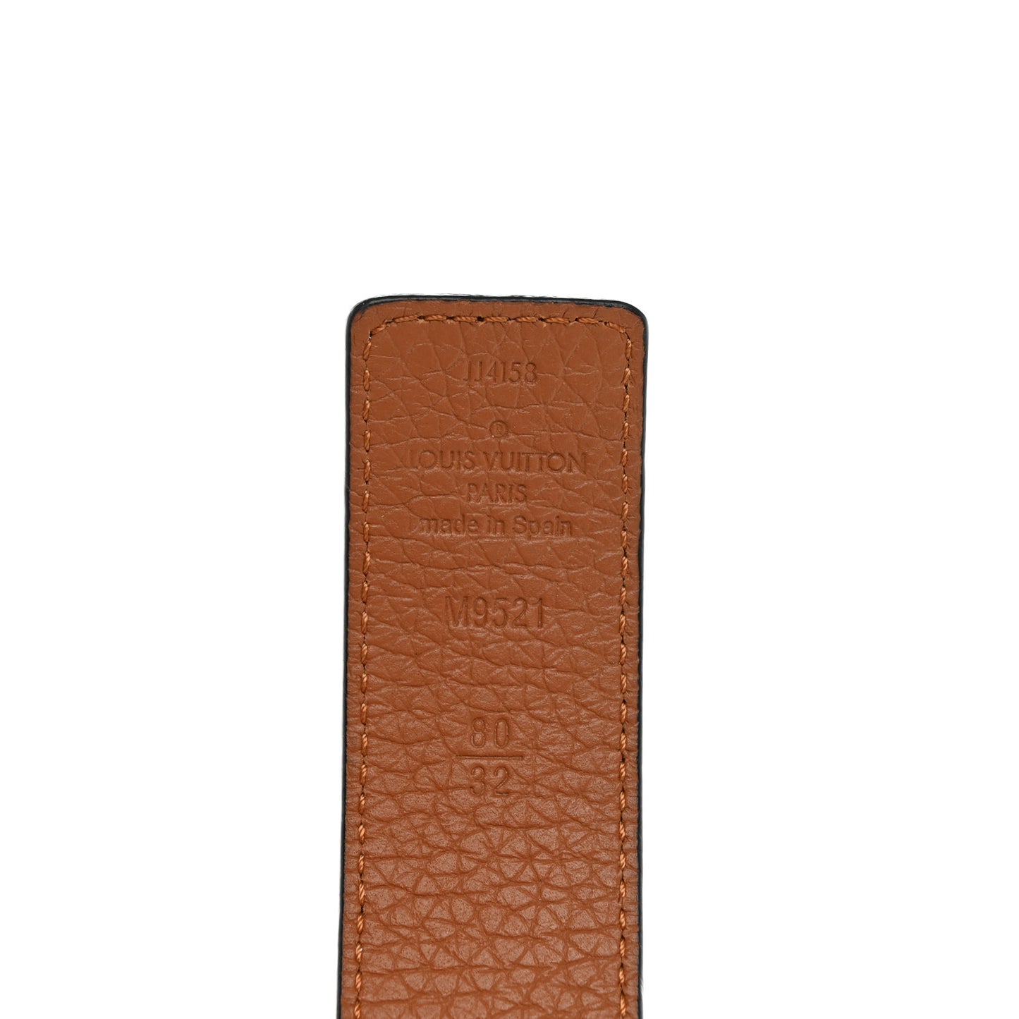 Taurillon Calfskin 30mm LV Initiales Reversible Belt 80/32 Black