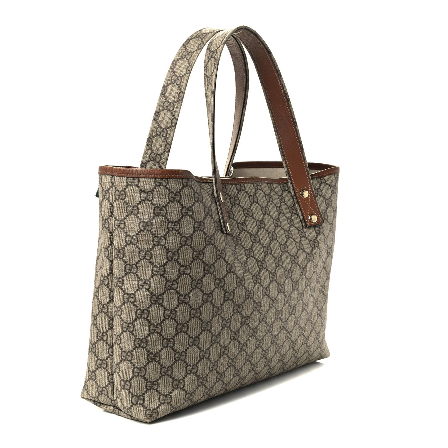 GG Plus Monogram Medium Signature Web Loop Tote Brown