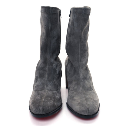Christian Louboutin Suede Stretchadoxa Ankle Bootie 38.5 Tempete 2 of 7