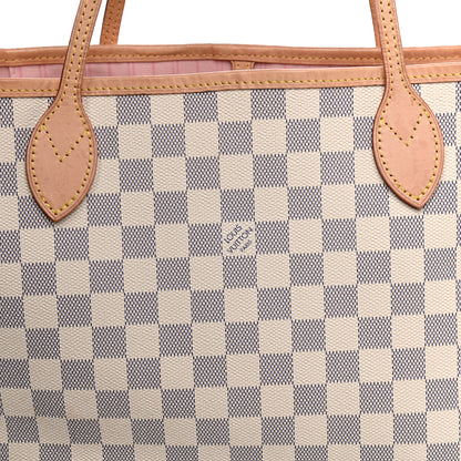 Louis Vuitton Damier Azur Neo Neverfull MM Rose Ballerine 11 of 11