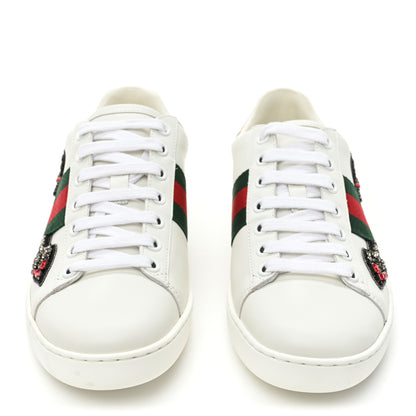 Gucci Calfskin Web Studded Womens Arrow Ace Sneakers 35.5 White 2 of 10