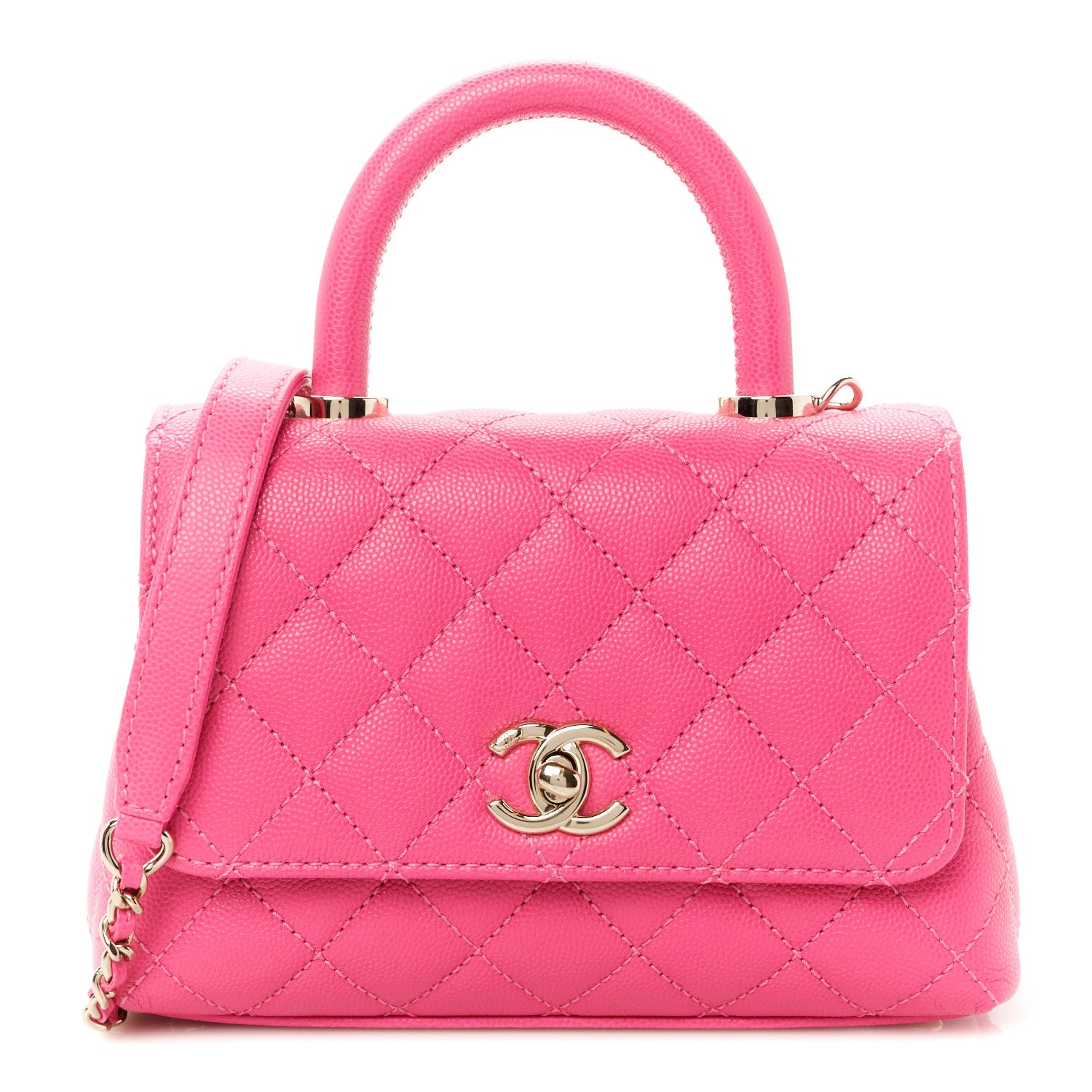 Chanel Caviar Quilted Extra Mini Coco Handle Flap Rose 1 of 12