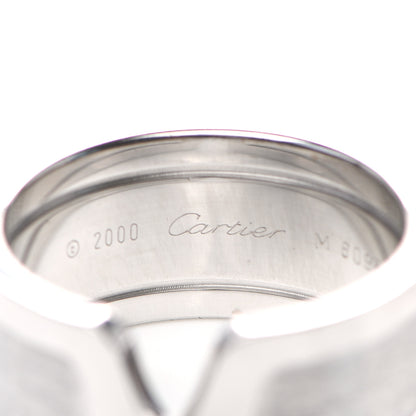 Cartier 18K White Gold 10mm Logo De Cartier Ring 57 8 4 of 4