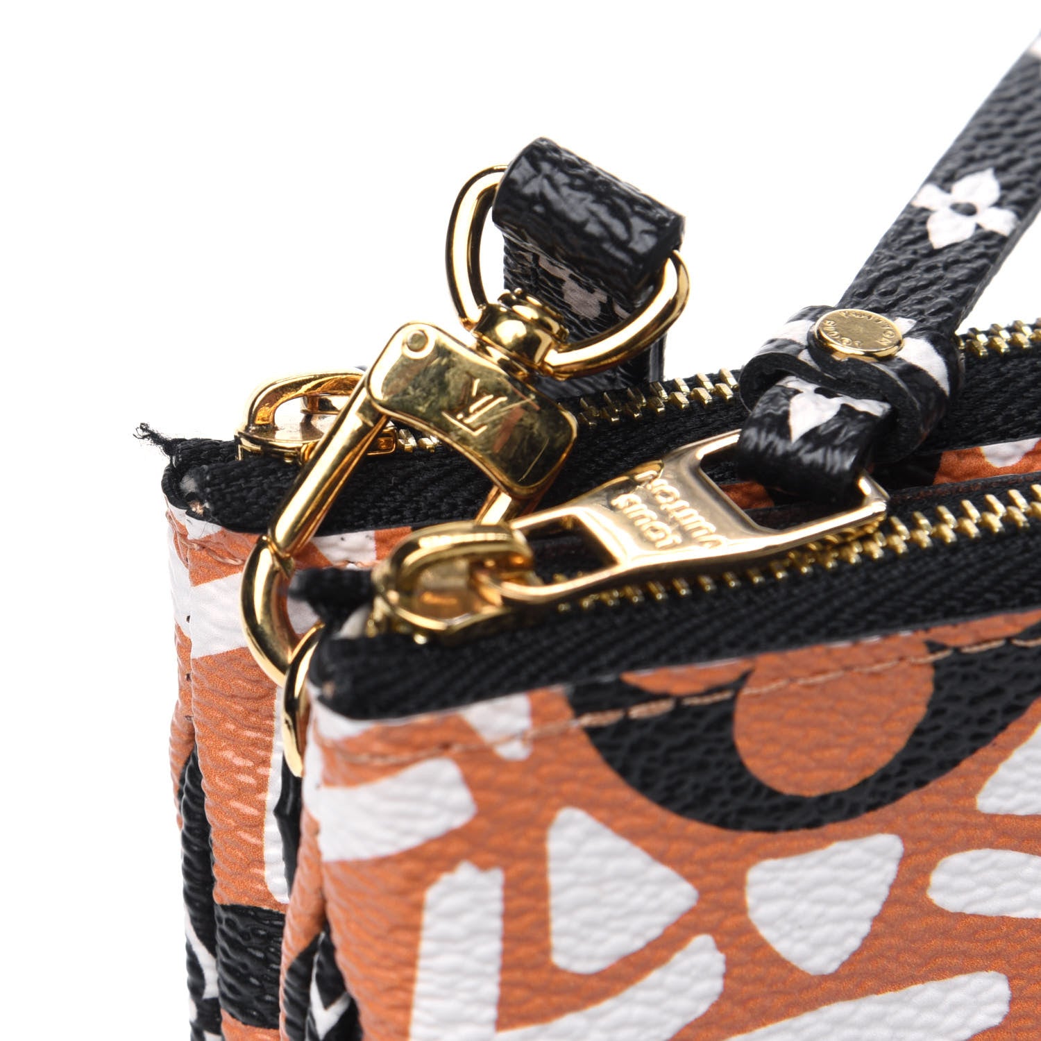 Louis Vuitton Monogram Giant Crafty Double Zip Pochette Creme Caramel 5 of 5