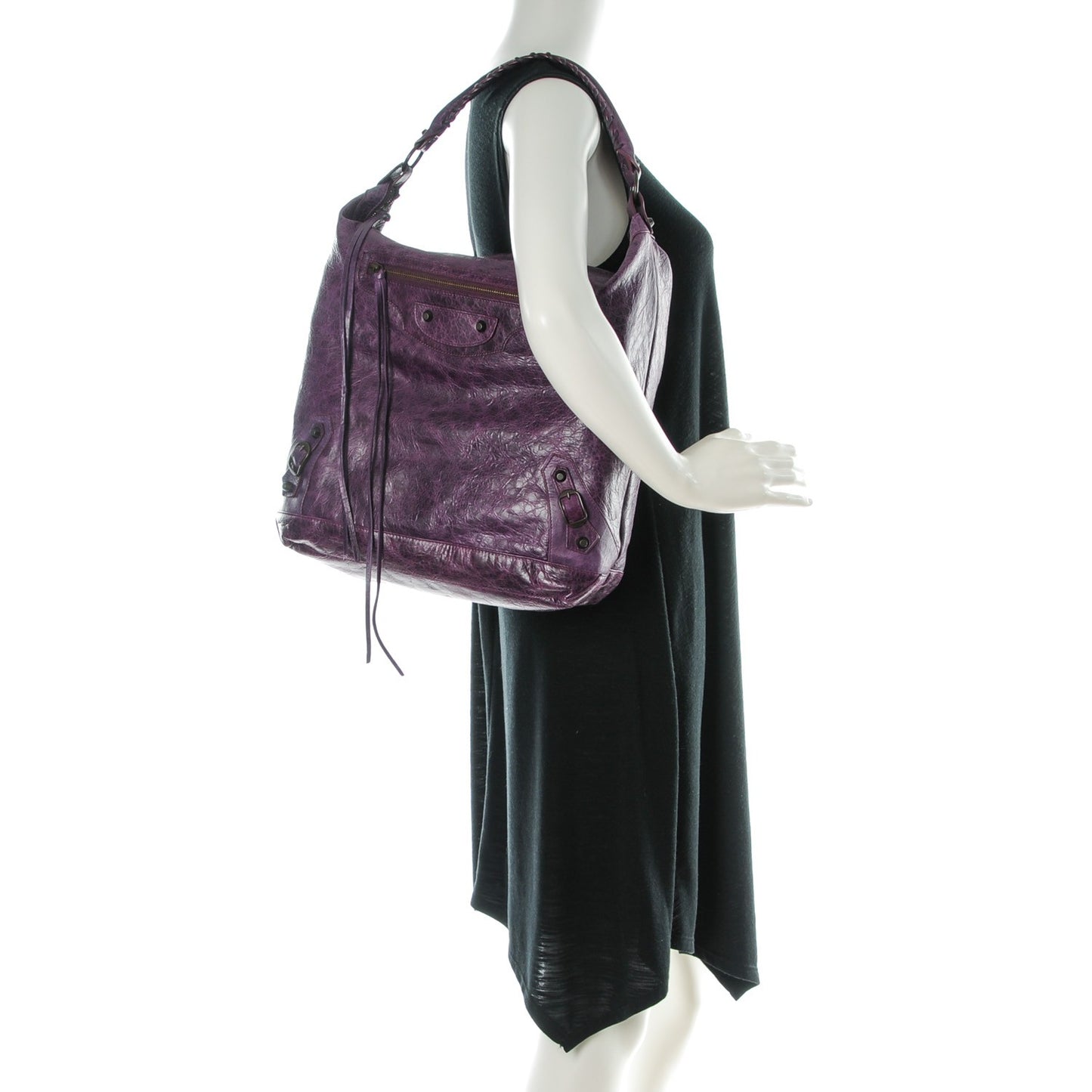 Agneau Classic Hardware Day Hobo Raisin