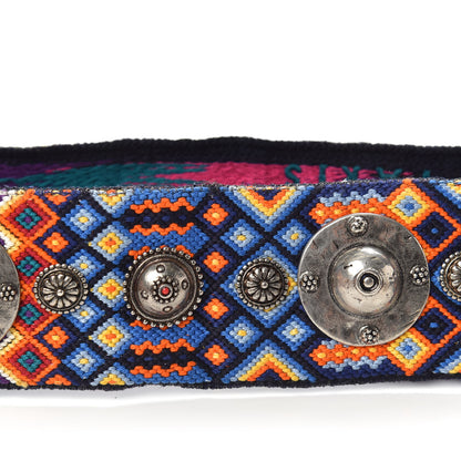 Christian Dior Canvas Embroidered Studded Mexico Shoulder Strap Multicolor 5 of 5