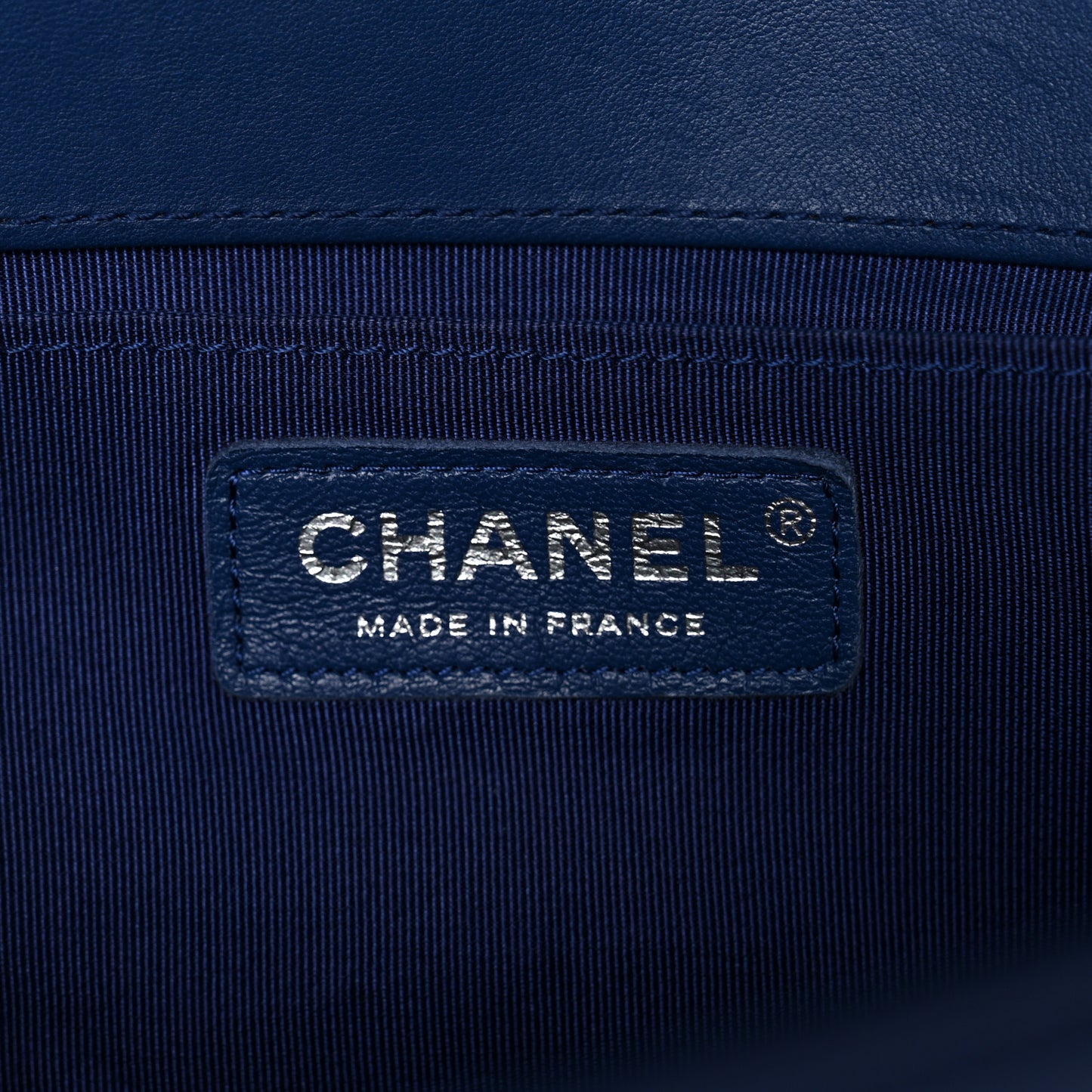 Lambskin Quilted Medium Boy Flap Blue
