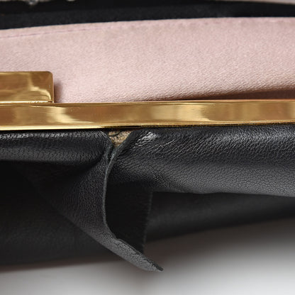 Prada Nappa Pleated Clutch Black 9 of 9